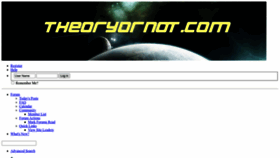 What Theoryornot.com website looked like in 2023 (1 year ago)