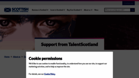What Talentscotland.com website looked like in 2023 (1 year ago)