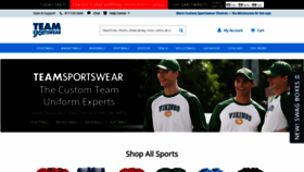 What Teamsportswear.com website looked like in 2023 (1 year ago)