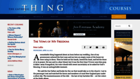 What Thecatholicthing.org website looked like in 2023 (1 year ago)