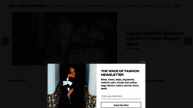 What Thevoiceoffashion.com website looked like in 2023 (This year)