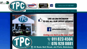 What Truckparts.co.za website looked like in 2023 (This year)