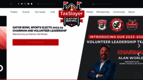 What Taxslayergatorbowl.com website looked like in 2023 (This year)