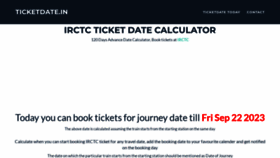 What Ticketdate.in website looked like in 2023 (This year)