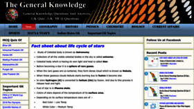 What Thegeneralknowledge.in website looked like in 2023 (This year)