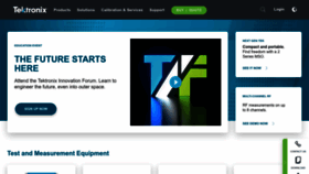 What Tektronix.com website looked like in 2023 (This year)
