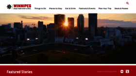 What Tourismwinnipeg.com website looked like in 2023 (This year)