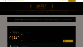 What Theregencyballroom.com website looked like in 2023 (This year)