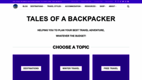 What Talesofabackpacker.com website looked like in 2023 (This year)