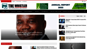What Thewhistler.ng website looked like in 2023 (This year)
