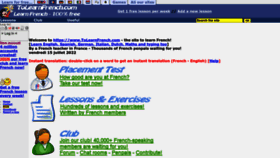 What Tolearnfrench.com website looked like in 2023 (This year)