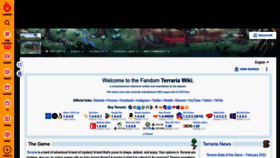 What Terraria.fandom.com website looked like in 2023 (This year)