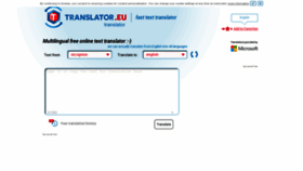 What Translator.eu website looked like in 2023 (This year)