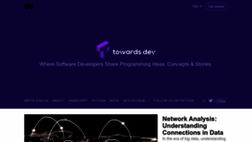 What Towardsdev.com website looked like in 2023 (This year)