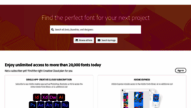 What Typekit.com website looked like in 2023 (2 years ago)