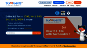 What Taxbandits.com website looked like in 2023 (2 years ago)