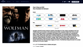 What Thewolfmanmovie.com website looked like in 2023 (This year)