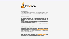 What Toxicode.fr website looked like in 2023 (This year)