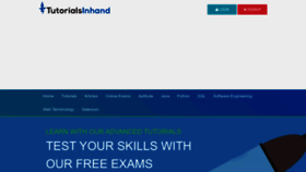 What Tutorialsinhand.com website looked like in 2023 (This year)