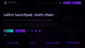 What Trustpad.io website looked like in 2023 (This year)