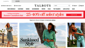 What Talbots.com website looked like in 2023 (This year)