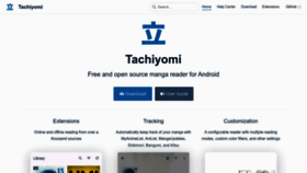 What Tachiyomi.org website looked like in 2023 (This year)