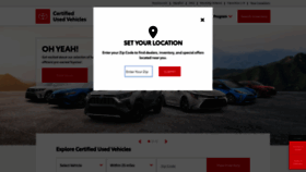 What Toyotacertified.com website looked like in 2023 (This year)
