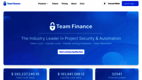 What Team.finance website looked like in 2023 (This year)