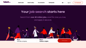 What Talent.com website looked like in 2023 (This year)