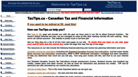 What Taxtips.ca website looked like in 2023 (This year)