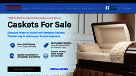 What Trustedcaskets.com website looked like in 2023 (This year)