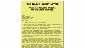 What Thegaryhalbertletter.com website looked like in 2023 (This year)