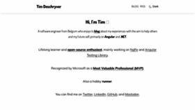 What Timdeschryver.dev website looked like in 2023 (2 years ago)
