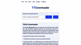 What Ttdownloader.net website looked like in 2023 (2 years ago)
