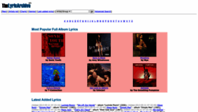 What Thelyricarchive.com website looked like in 2023 (This year)