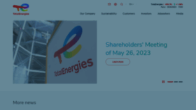 What Totalenergies.com website looked like in 2023 (This year)