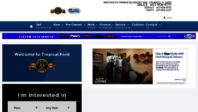 What Tropicalford.com website looked like in 2023 (This year)