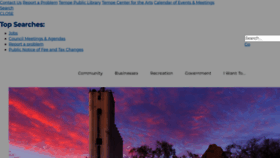 What Tempe.gov website looked like in 2023 (3 years ago)