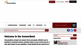 What Theanswerbank.co.uk website looked like in 2023 (This year)