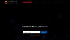What Tunepocket.com website looked like in 2023 (This year)