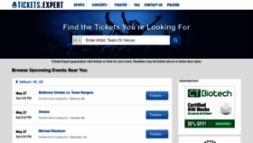 What Tickets.expert website looked like in 2023 (This year)