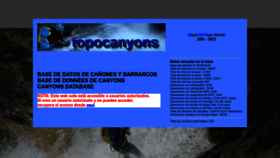 What Topocanyons.info website looked like in 2023 (This year)