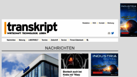 What Transkript.de website looked like in 2023 (This year)