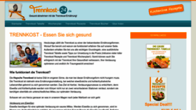 What Trennkost-24.de website looked like in 2023 (This year)