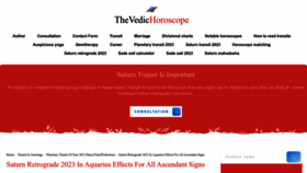 What Thevedichoroscope.com website looked like in 2023 (This year)