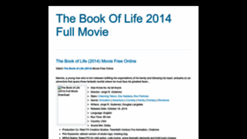 What Thebookoflife2014fullmovie.blogspot.com website looked like in 2023 (This year)