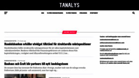 What Tanalys.se website looked like in 2023 (This year)