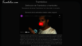 What Trambolico.com website looked like in 2023 (This year)
