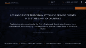What Trademarkattorneyslosangeles.com website looked like in 2023 (This year)
