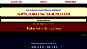 What Todaysatta-king.com website looked like in 2023 (This year)